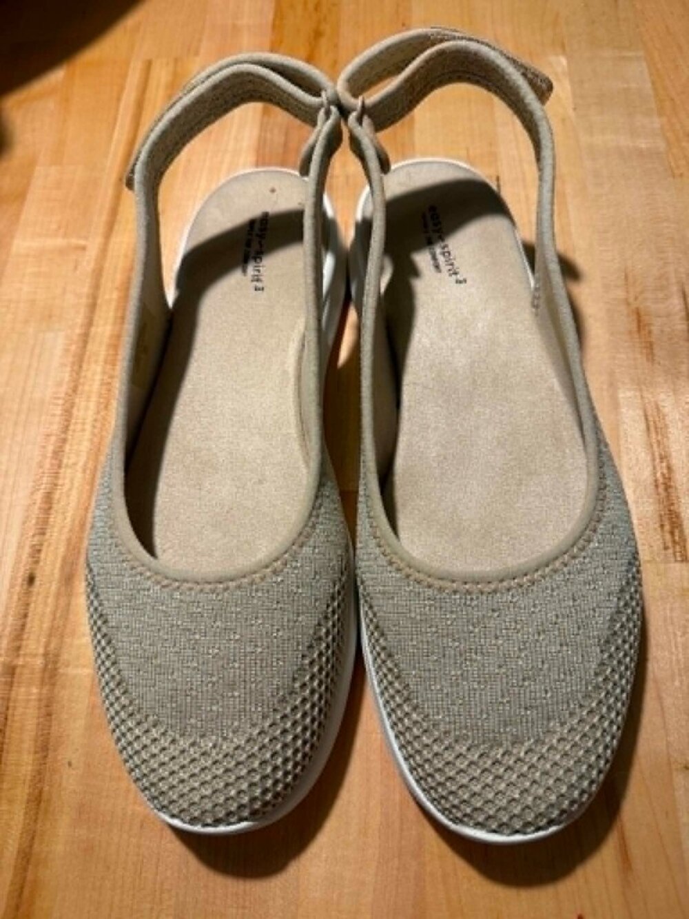 EASY SPIRIT GRACEE SLINGBACK WALKING SHOES MEDIUM NATURAL METALLIC 10 NWOT
